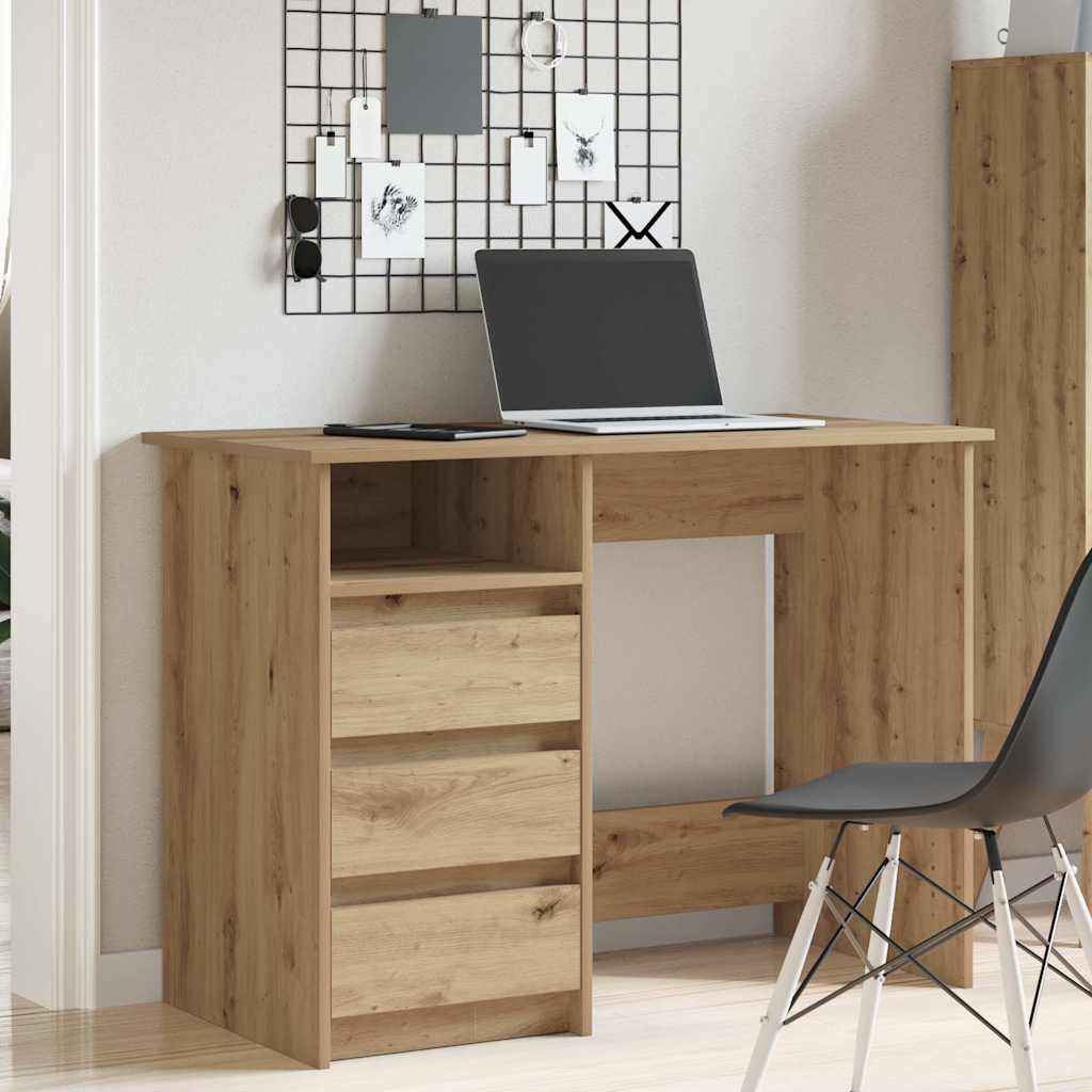 Skrivebord artisan eik 102x50x75 cm konstruert tre