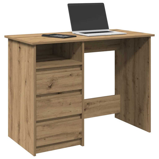 Skrivebord artisan eik 102x50x75 cm konstruert tre