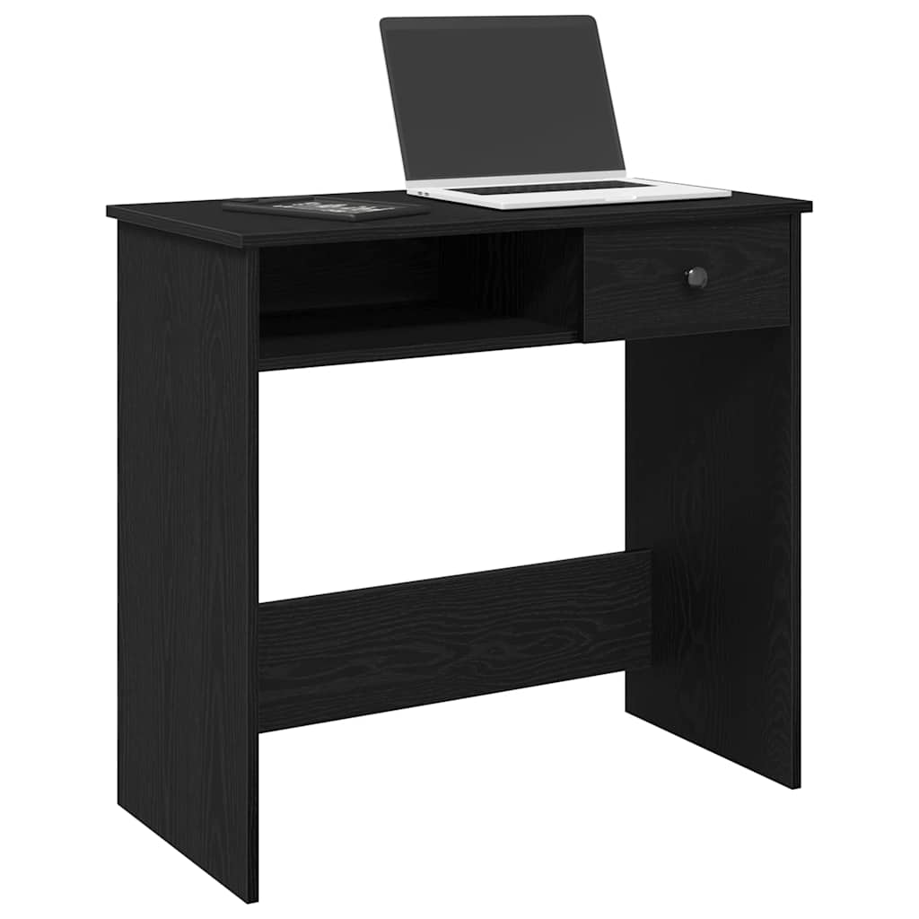 Skrivebord svart 80x40x75 cm sponplate