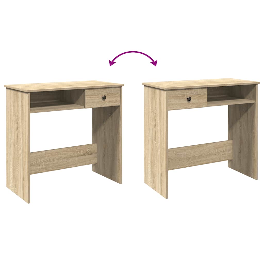 Skrivebord sonoma eik 80x40x75 cm sponplate
