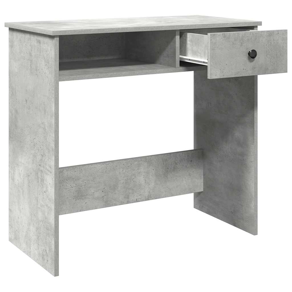 Skrivebord betonggrå 80x40x75 cm sponplate