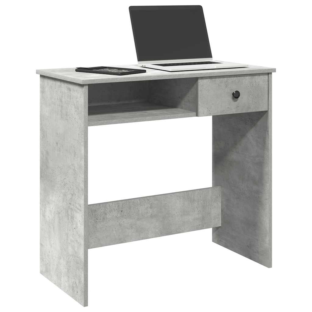 Skrivebord betonggrå 80x40x75 cm sponplate
