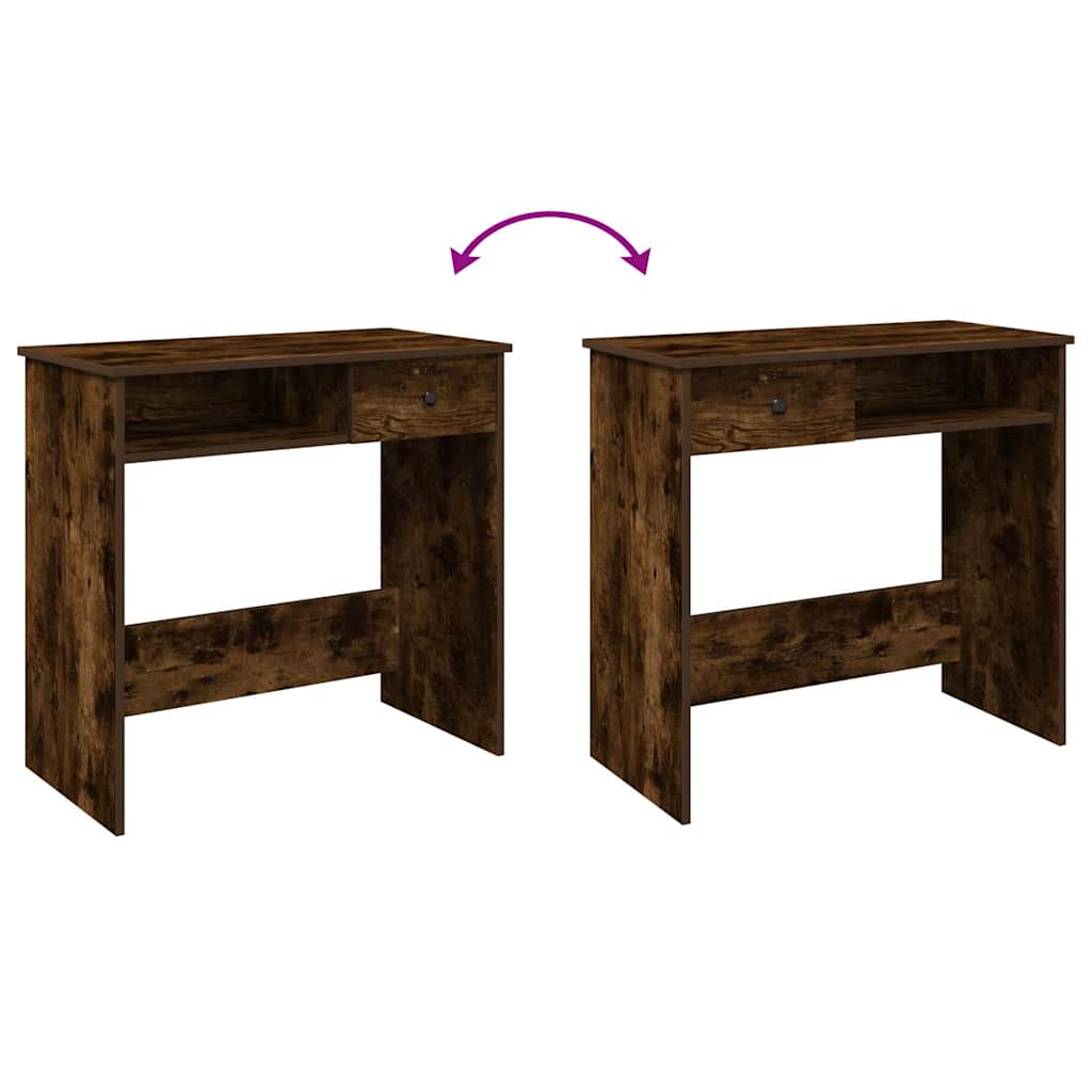 Skrivebord røkt eik 80x40x75 cm konstruert tre