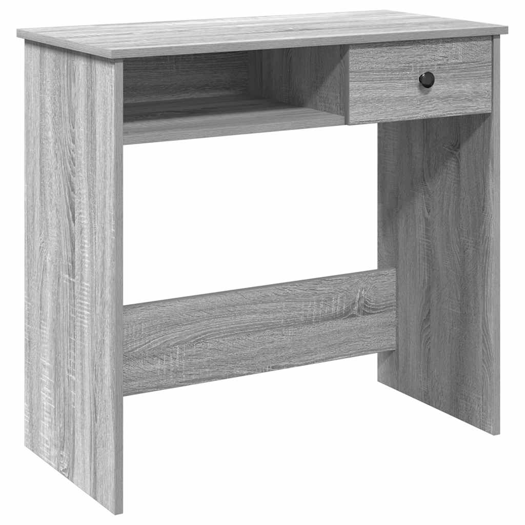 Skrivebord grå sonoma 80x40x75 cm konstruert tre