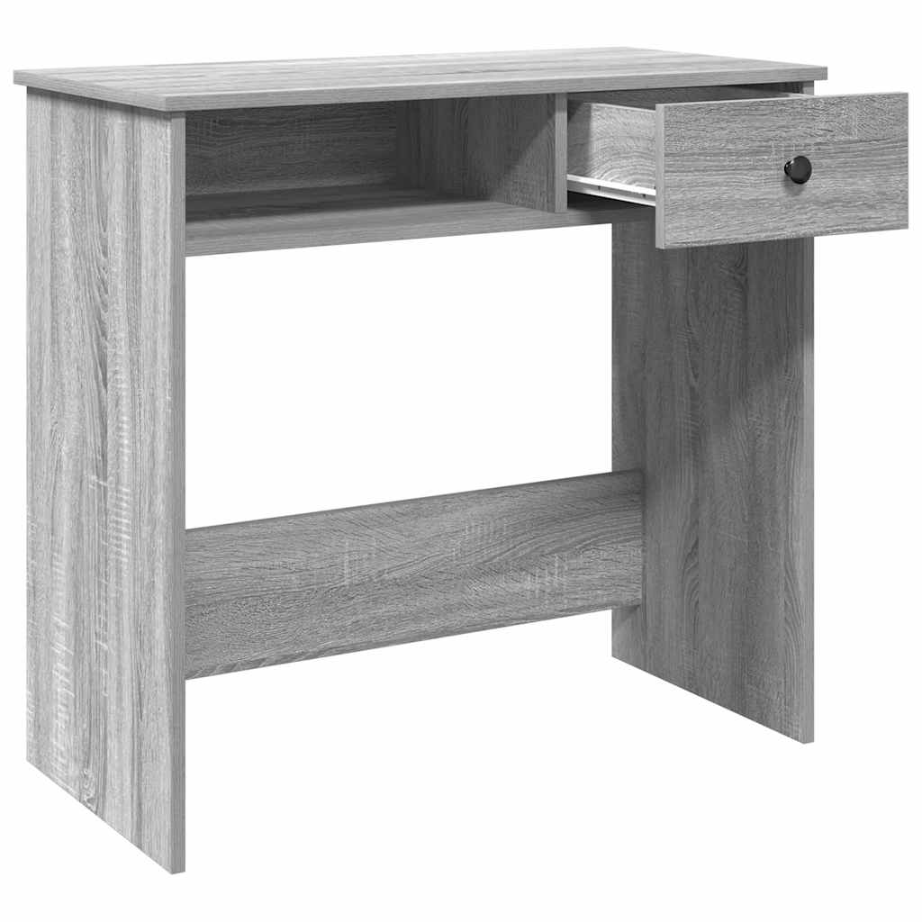 Skrivebord grå sonoma 80x40x75 cm konstruert tre
