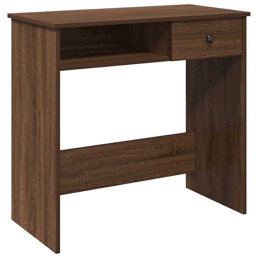 Skrivebord brun eik 80x40x75 cm konstruert tre