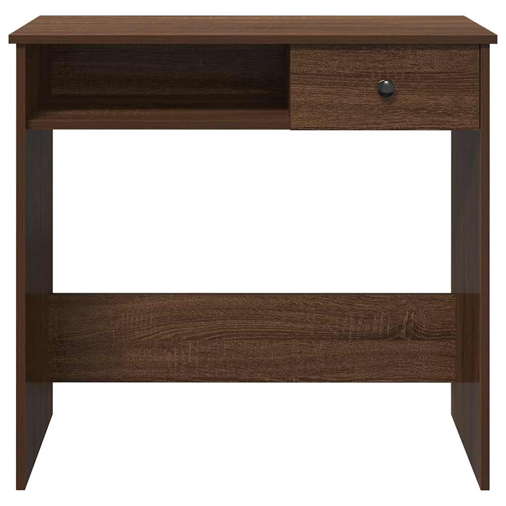 Skrivebord brun eik 80x40x75 cm konstruert tre