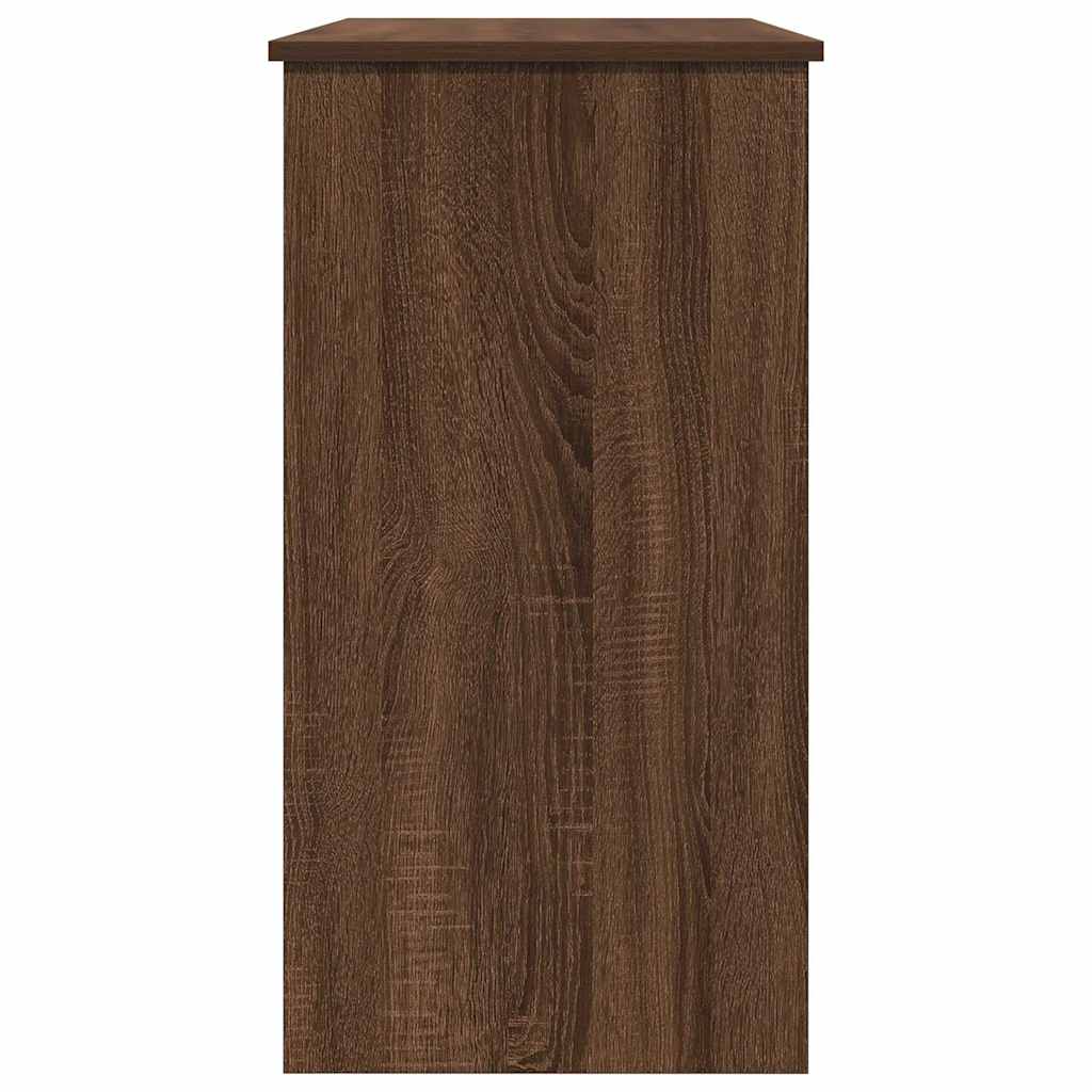 Skrivebord brun eik 80x40x75 cm konstruert tre
