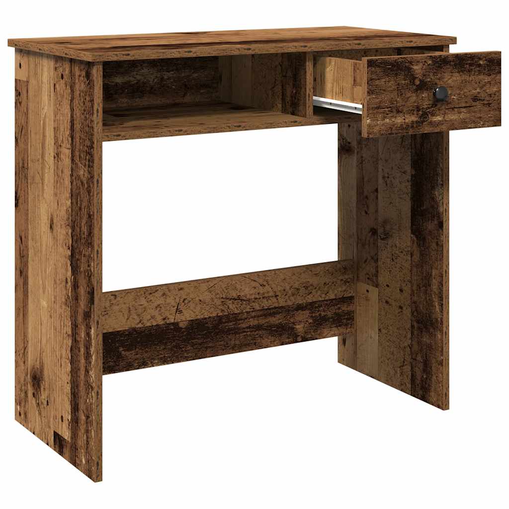 Skrivebord gammelt tre 80x40x75 cm konstruert tre