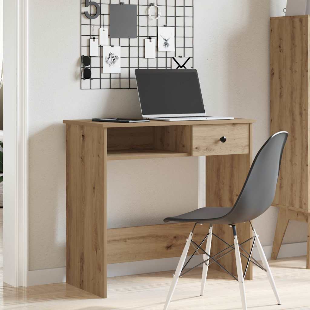 Skrivebord artisan eik 80x40x75 cm konstruert tre