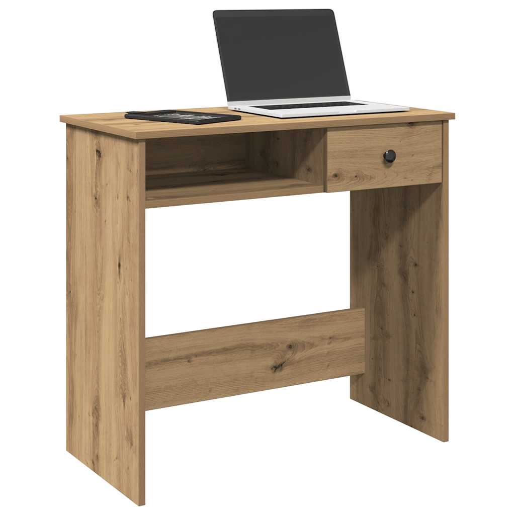 Skrivebord artisan eik 80x40x75 cm konstruert tre