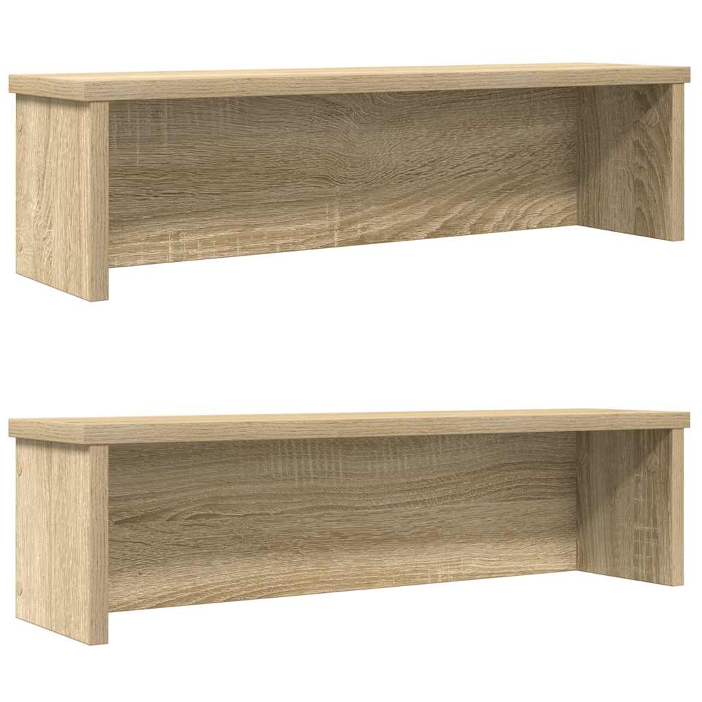 Kjøkkenstativ stablebare 2 stk sonoma eik 50x15x16 cm