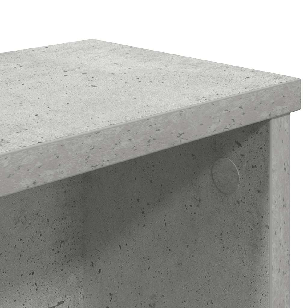 Kjøkkenstativ stablebare betonggrå 50x15x16 cm konstruert tre