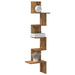 Veggmontert hylle gammelt tre 32x32x127,5 cm konstruert tre vidaXL