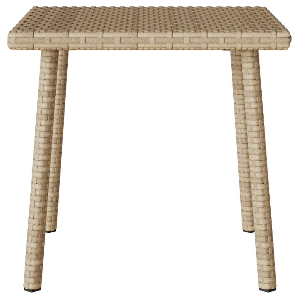 Hage salongbord rektangulær beige 40x40x37 cm polyrotting