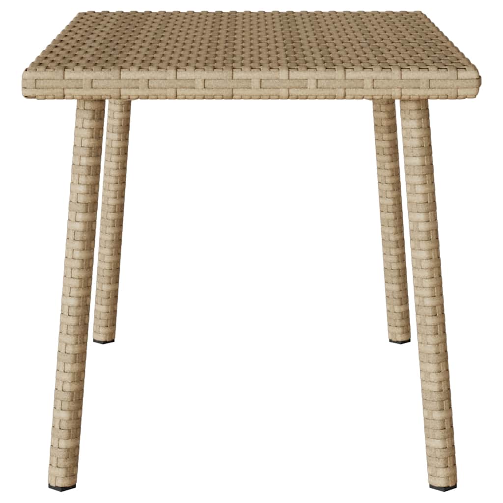Hage salongbord rektangulær beige 60x40x37 cm polyrotting