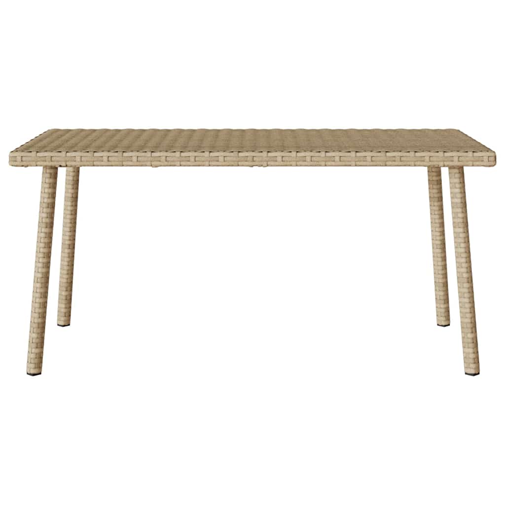 Hage salongbord rektangulær beige 80x40x37 cm polyrotting