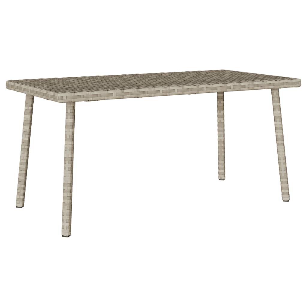 Hage salongbord rektangulær lysegrå 80x40x37 cm polyrotting