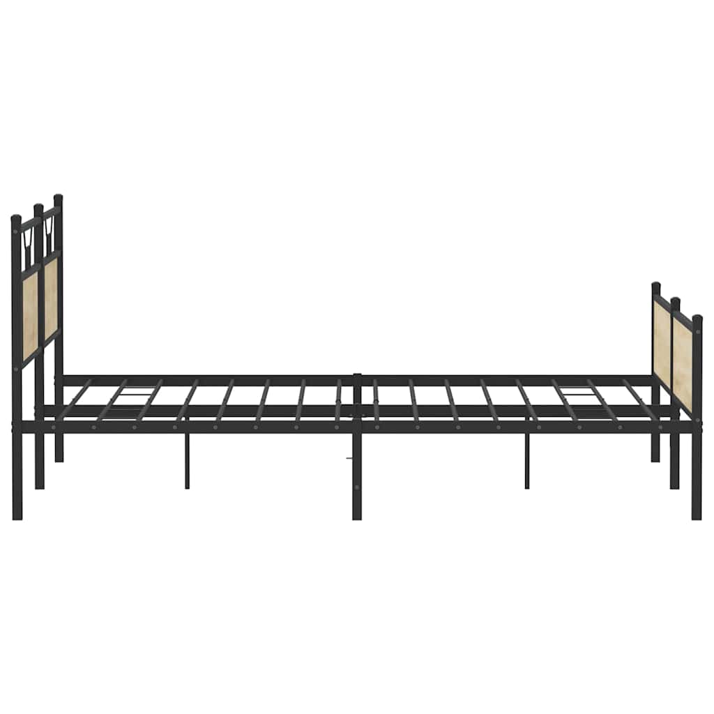 Sengeramme i metall uten madrass sonoma eik 183x213 cm