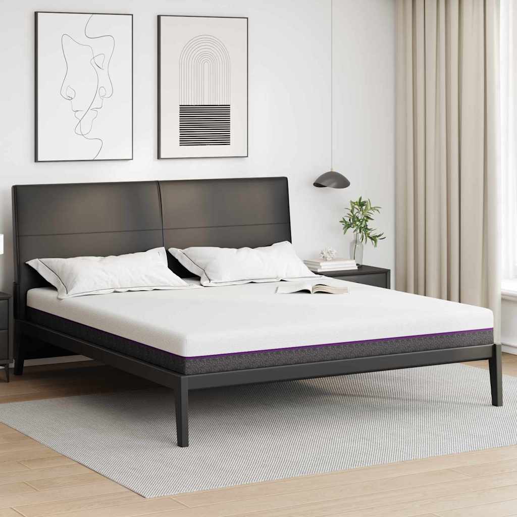 Madrass Hvit, Grå 200 x 200 cm myk skum