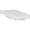 Madrass Hvit 120 x 60 cm myk skum