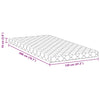 Madrass Hvit 200 x 120 cm myk skum