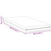 Madrass Hvit 100 x 200 cm Polyester