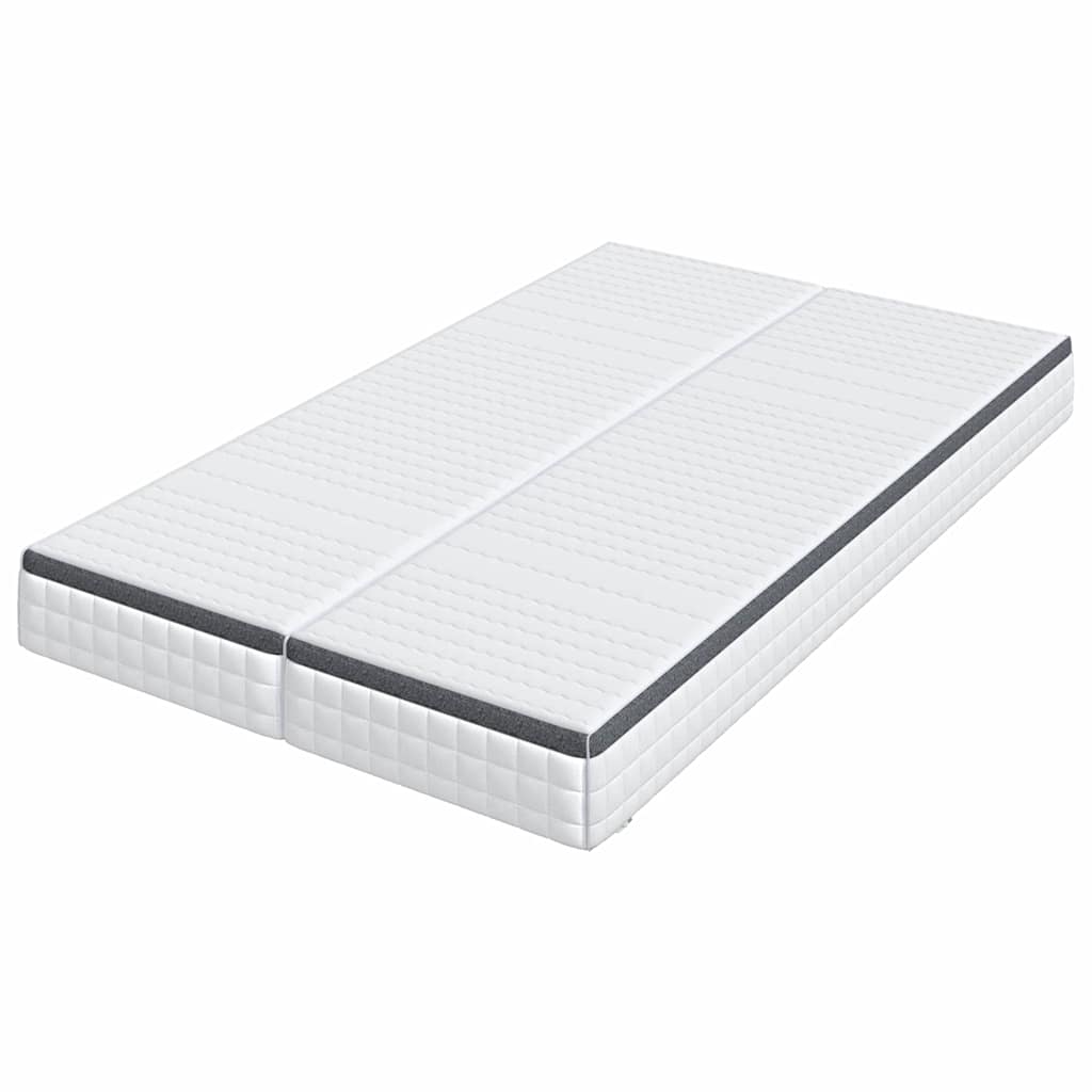 Madrass 2 pcs Hvit, Grå 60 x 200 cm Strikket stoff