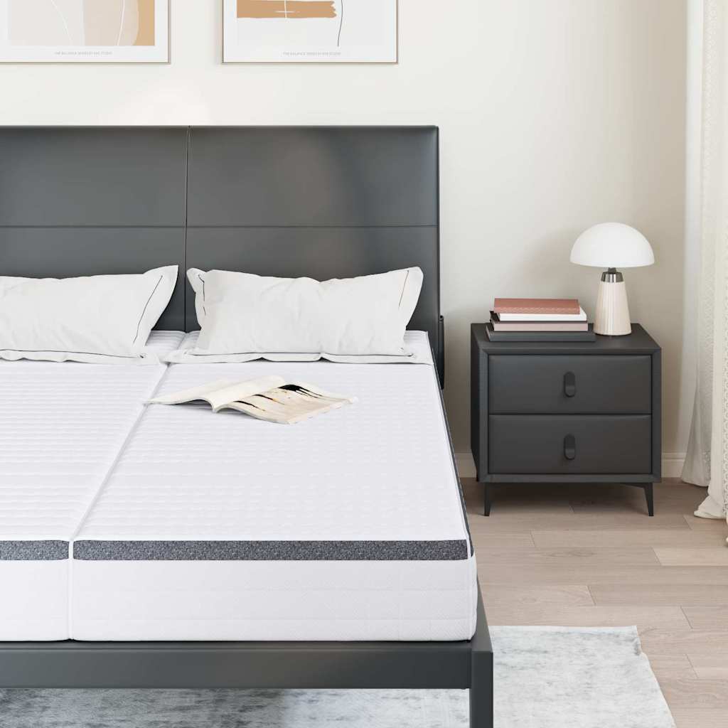 Madrass 2 pcs Hvit, Grå 70 x 190 cm Strikket stoff
