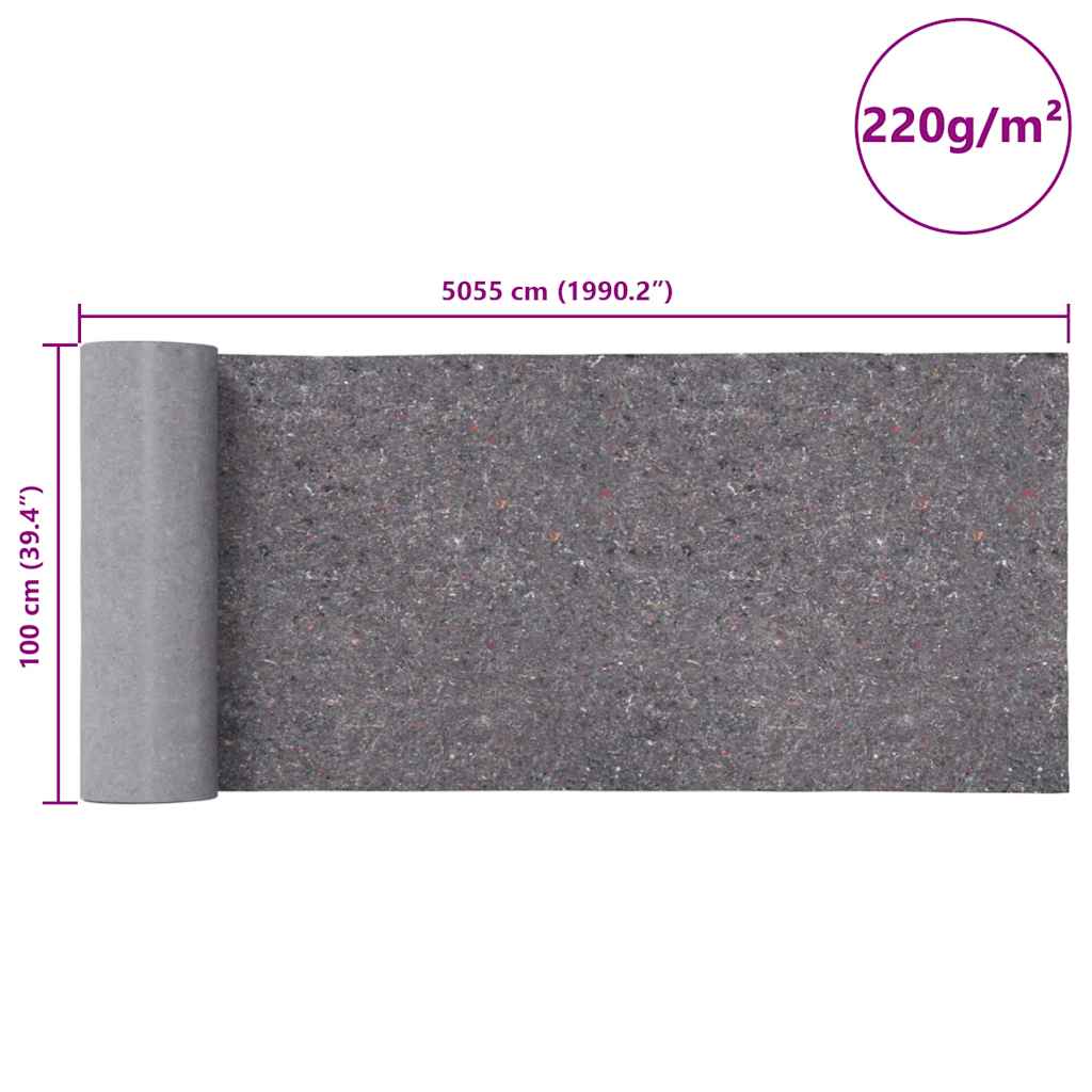 Sklisikker malematte 50 m 220 g/m² grå