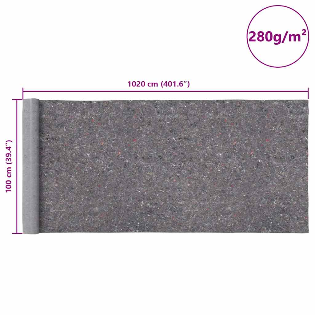 Sklisikker malematte 1020 cm 280 g/m² grå