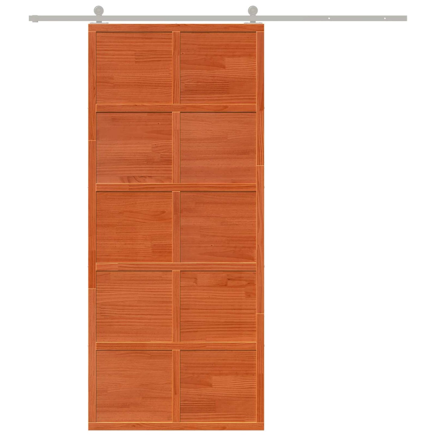 Låvedør Voksbrun 90 x 208 cm Heltre furu