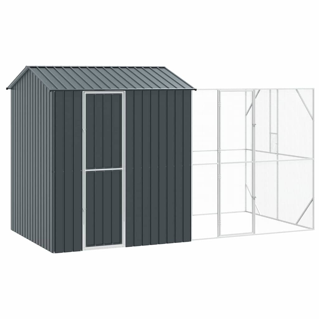 Fuglebur Antrasitt 418 x 210 x 247 cm Galvanisert Stål vidaXL