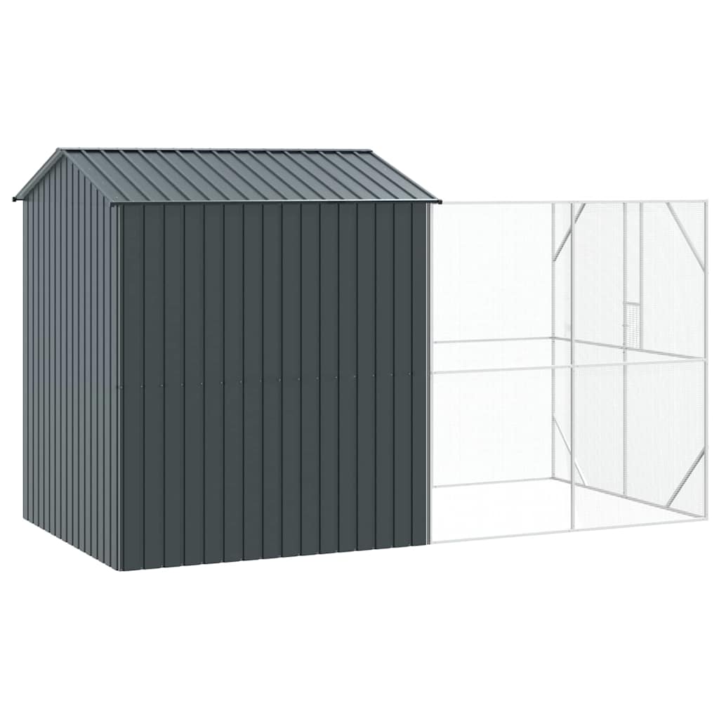 Fuglebur Antrasitt 418 x 210 x 247 cm Galvanisert Stål vidaXL