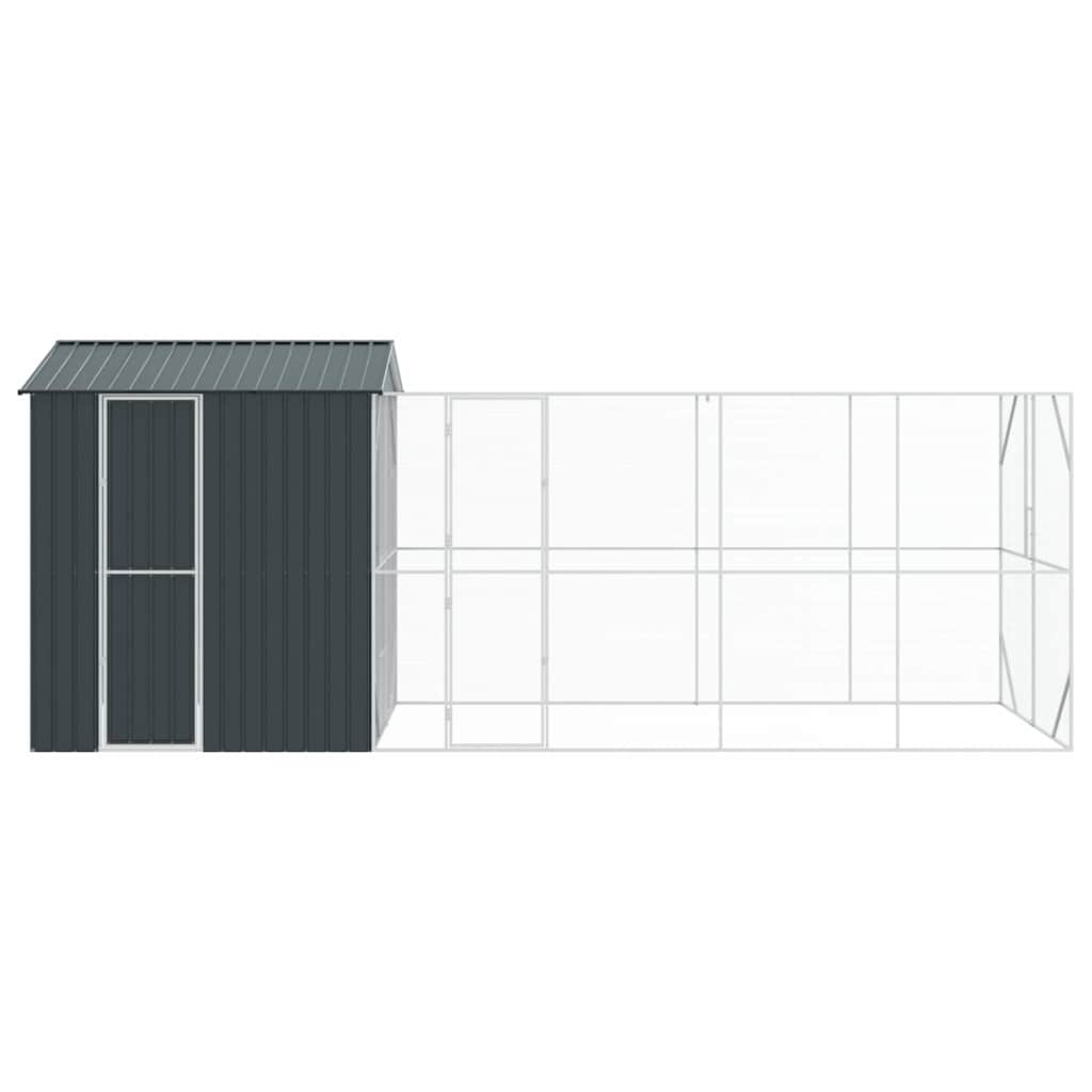 Fuglebur Antrasitt 621 x 208 x 247 cm Galvanisert Stål vidaXL