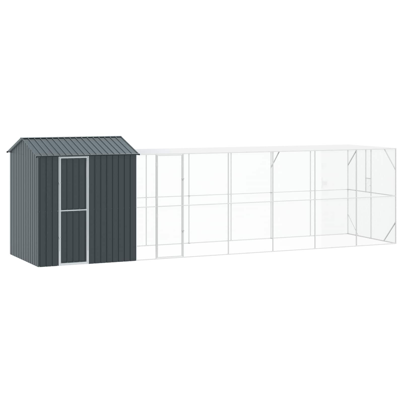Fuglebur Antrasitt 824 x 208 x 247 cm Galvanisert Stål vidaXL