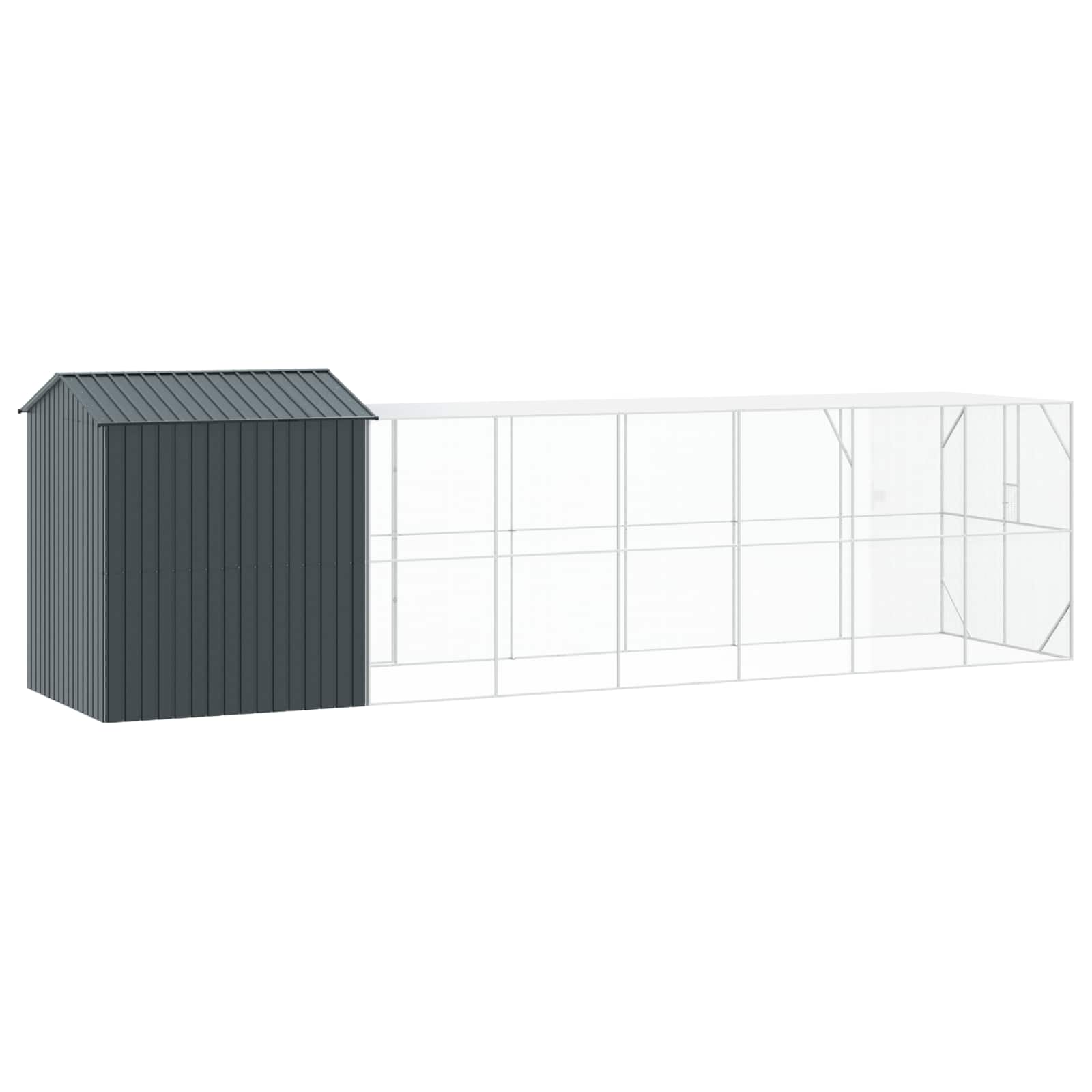 Fuglebur Antrasitt 824 x 208 x 247 cm Galvanisert Stål vidaXL