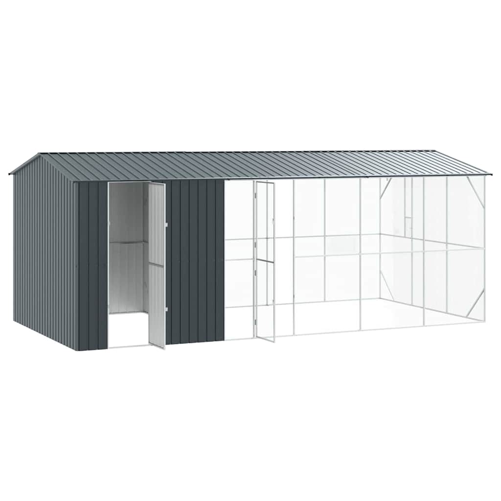 Fuglebur Antrasitt 645 x 310 x 247 cm Galvanisert Stål vidaXL