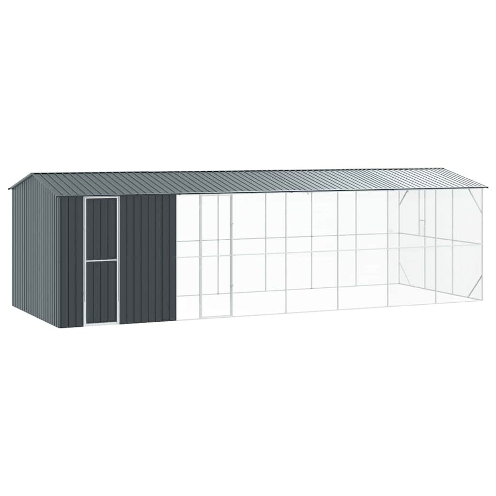 Fuglebur Antrasitt 860 x 310 x 247 cm Galvanisert Stål vidaXL
