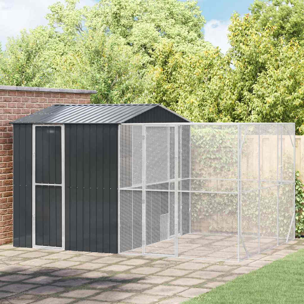 Fuglebur Antrasitt 425 x 304 x 247 cm Galvanisert Stål vidaXL