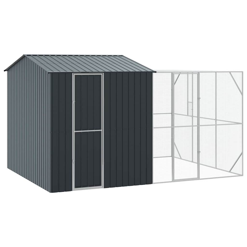 Fuglebur Antrasitt 425 x 304 x 247 cm Galvanisert Stål vidaXL