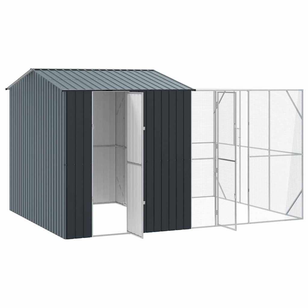Fuglebur Antrasitt 425 x 304 x 247 cm Galvanisert Stål vidaXL