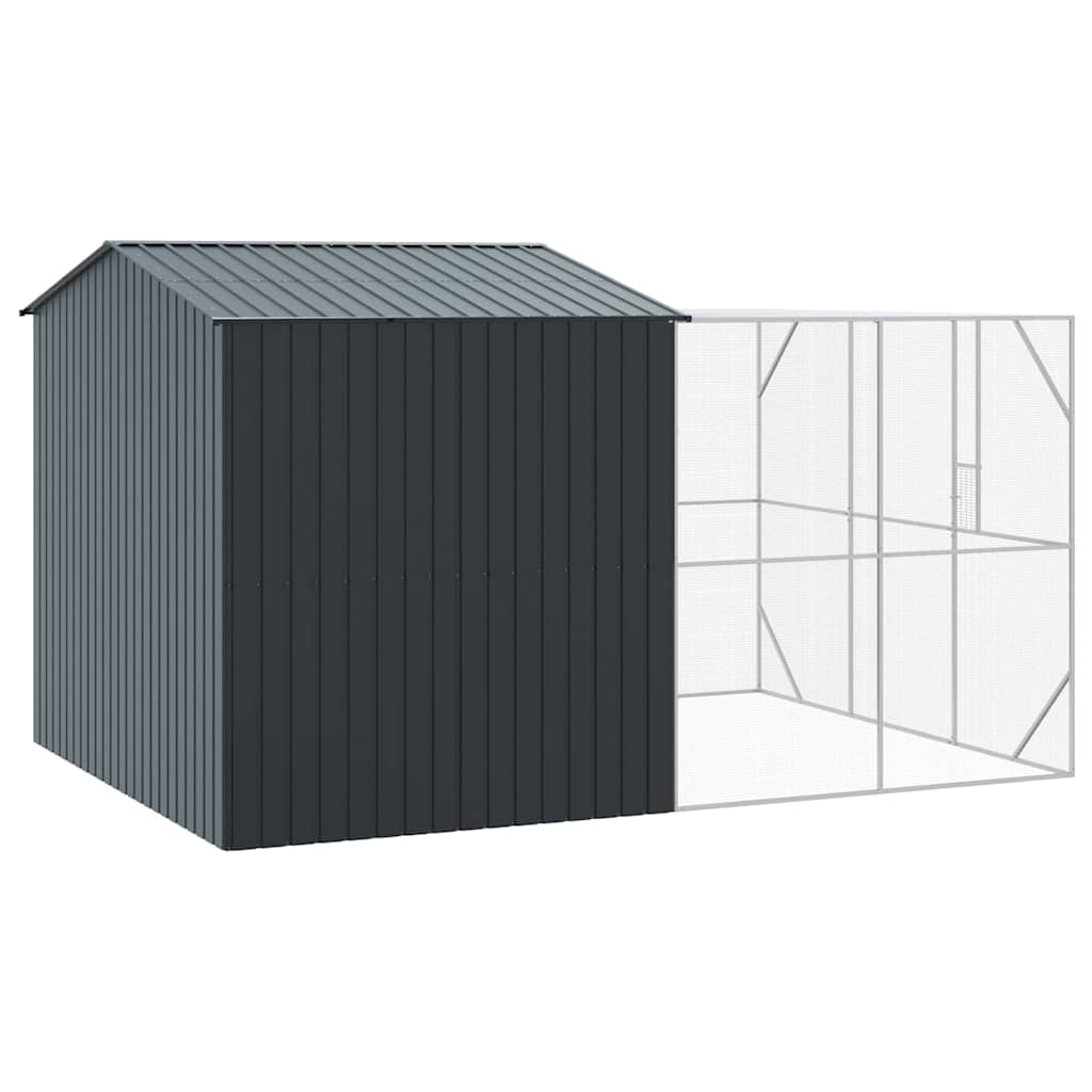 Fuglebur Antrasitt 425 x 304 x 247 cm Galvanisert Stål vidaXL