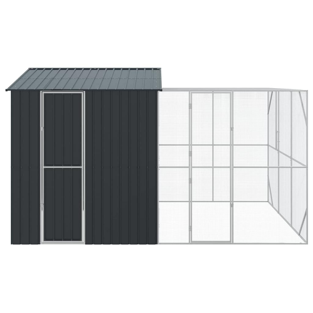 Fuglebur Antrasitt 425 x 304 x 247 cm Galvanisert Stål vidaXL