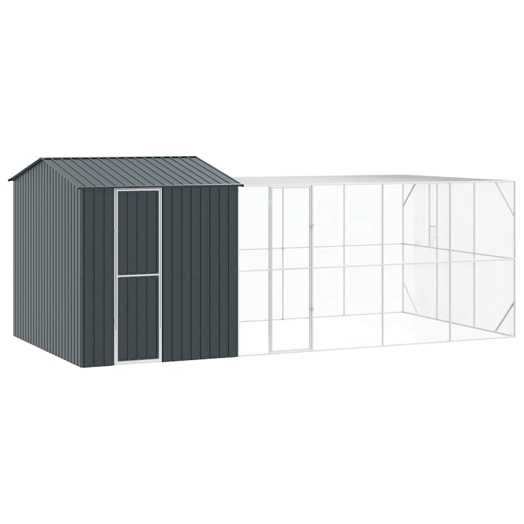 Fuglebur Antrasitt 635 x 304 x 247 cm Galvanisert Stål vidaXL