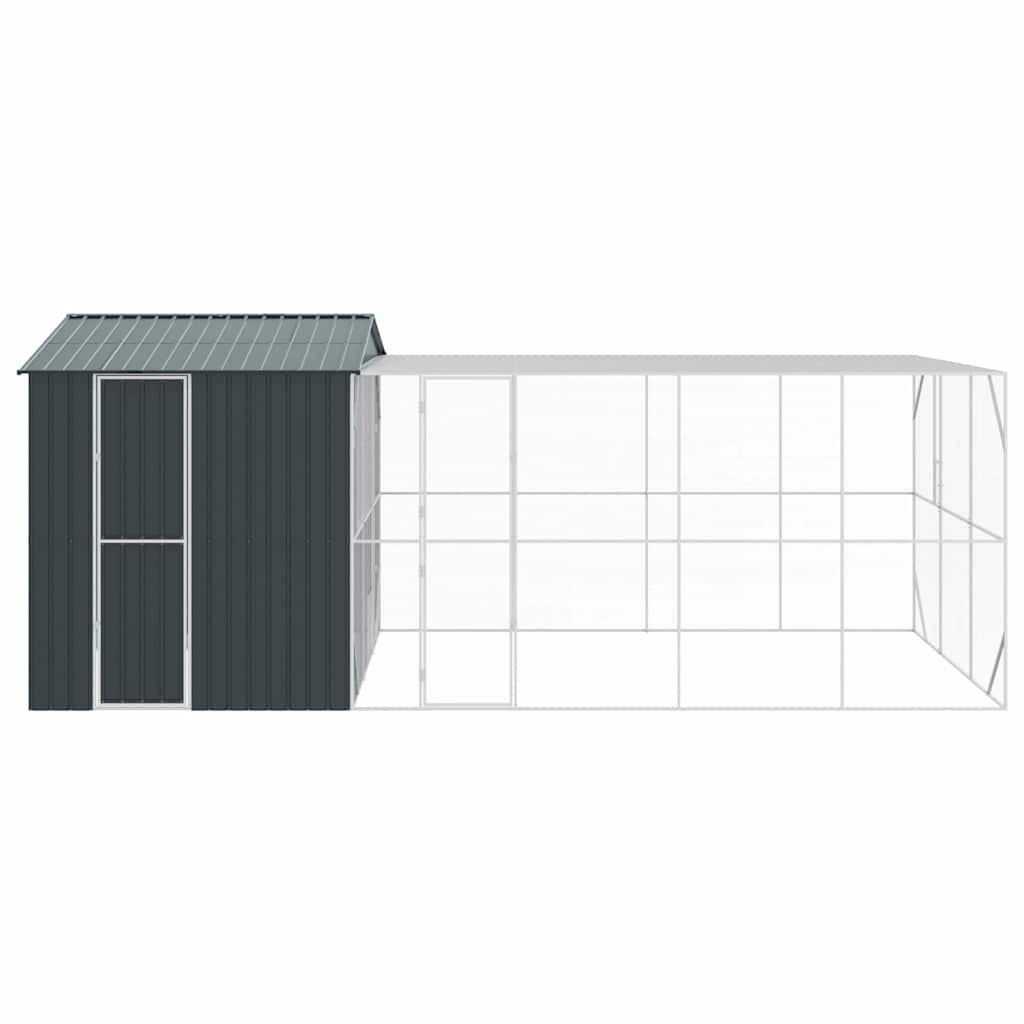 Fuglebur Antrasitt 635 x 304 x 247 cm Galvanisert Stål vidaXL