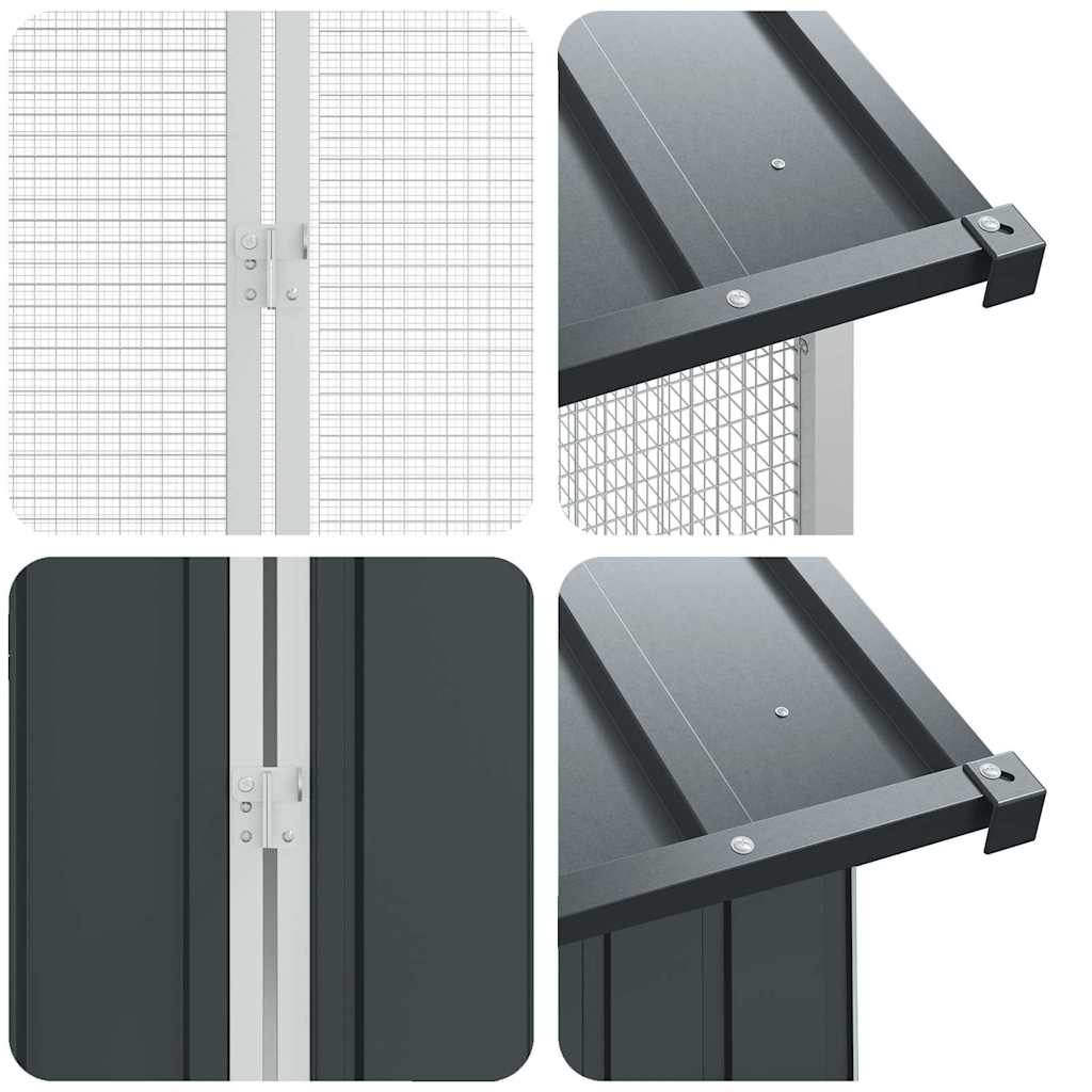 Fuglebur Antrasitt 845 x 304 x 247 cm Galvanisert Stål vidaXL
