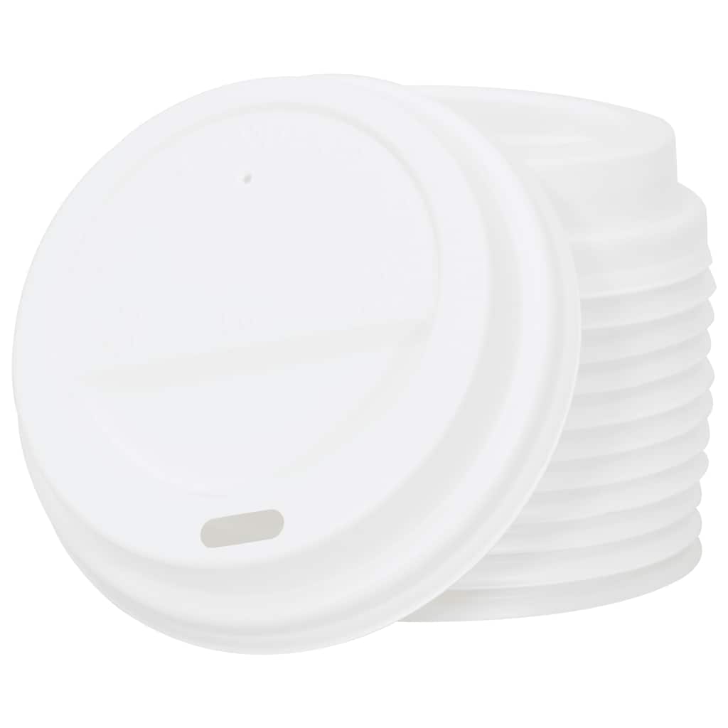 Papir kaffekopper med lokk 1000 stk 8oz 240 ml vidaXL