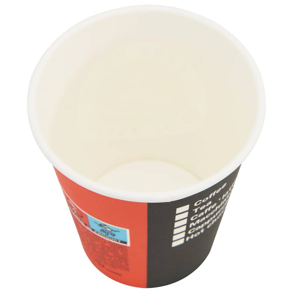 Papir kaffekopper med lokk 1000 stk 8oz 240 ml vidaXL