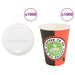 Papir kaffekopper med lokk 1000 stk 4oz 100 ml